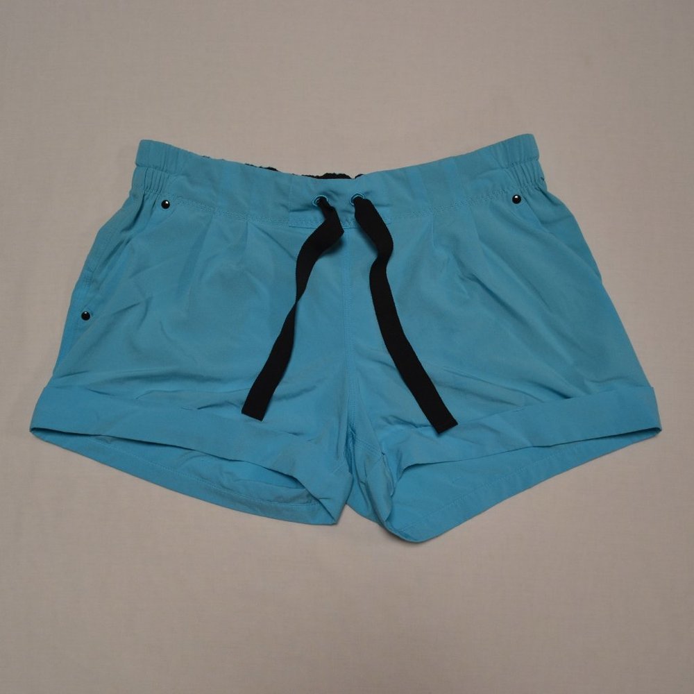 lululemon athletica Blue Athletic Shorts with Black Drawstring